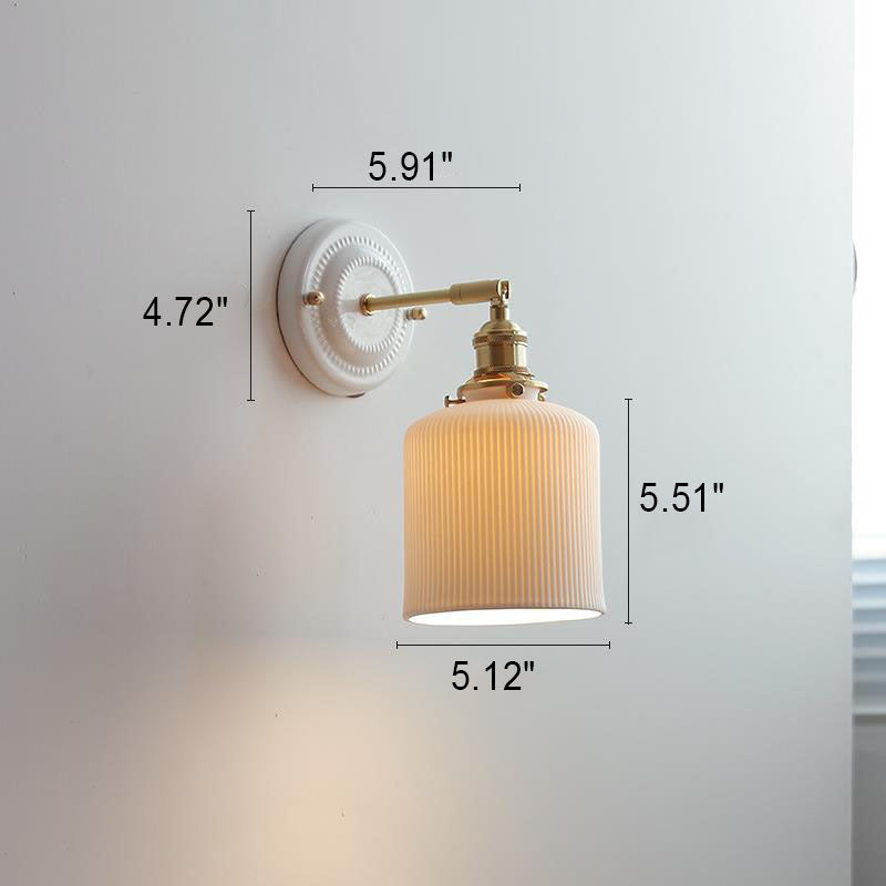 Vintage Japanese Ceramic Brass Sconce — J / 220V-240V For UK/AU