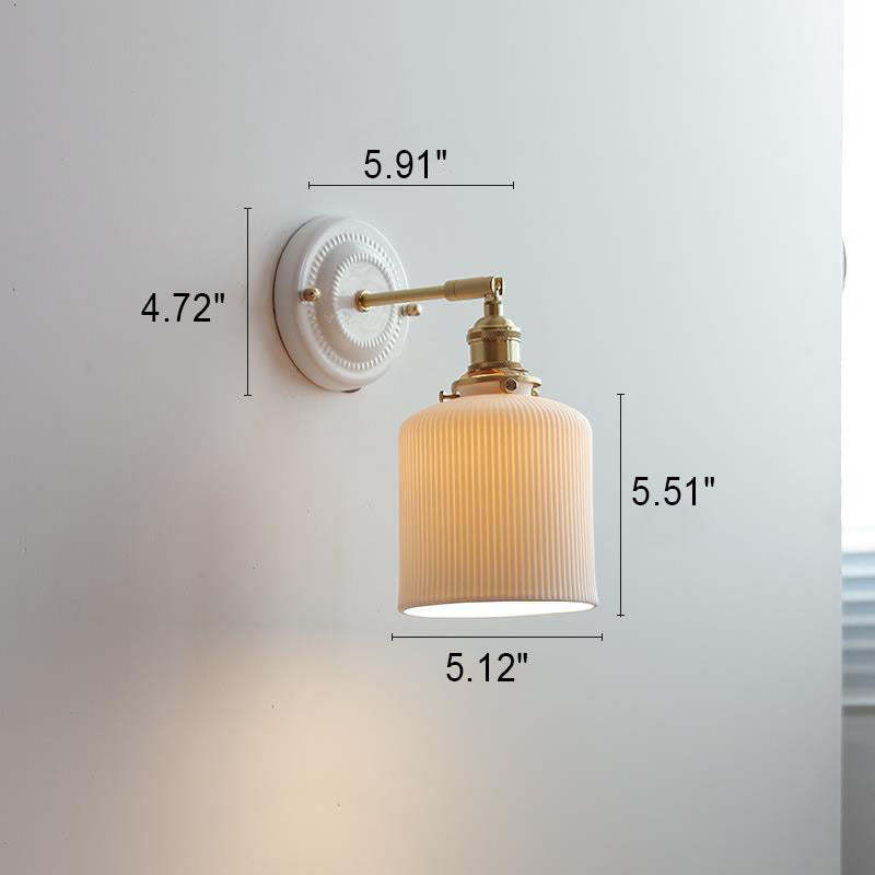 Vintage Japanese Ceramic Brass Sconce — J / 220V-240V For UK/AU