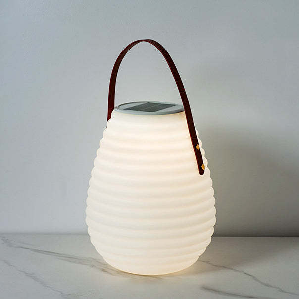 Minimalist Solar Leather Lantern Light