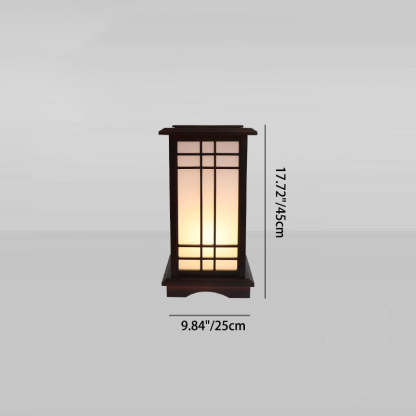 Chinese Rectangular Parchment Wood Floor Lamp