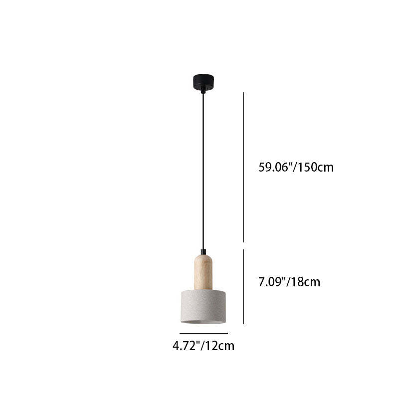Scandinavian Cement Dome Glass Pendant Light