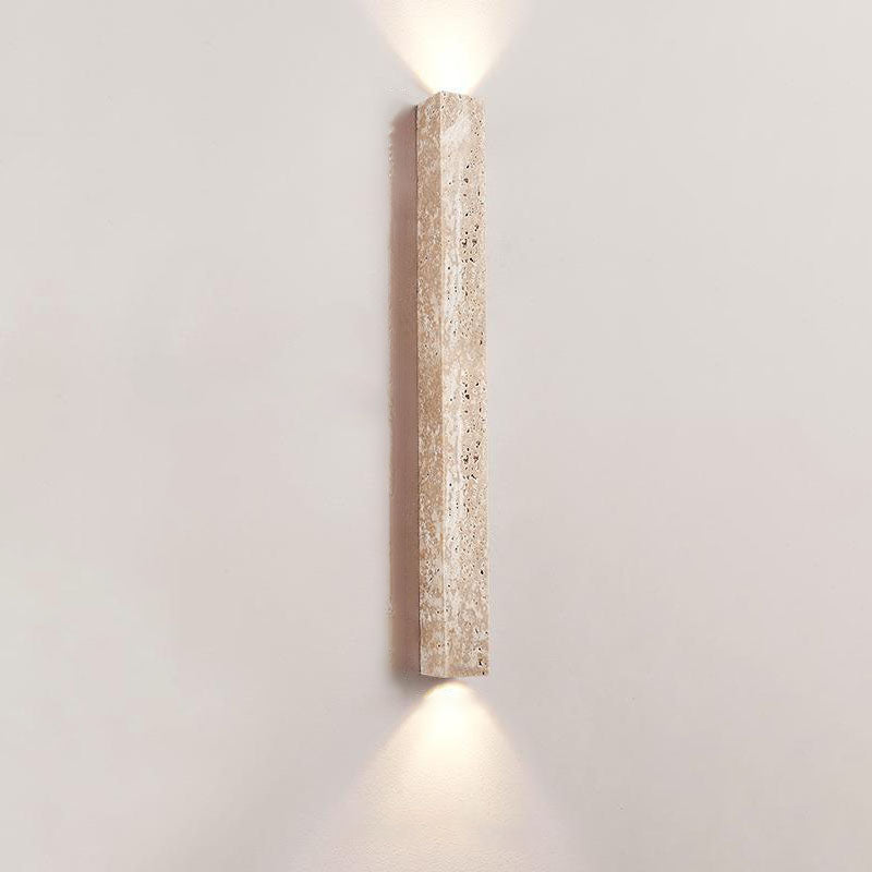 Japanese Long Strip Yellow Travertine Sconce