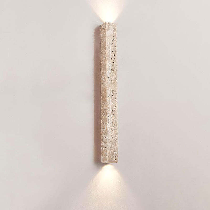 Japanese Long Strip Yellow Travertine Sconce