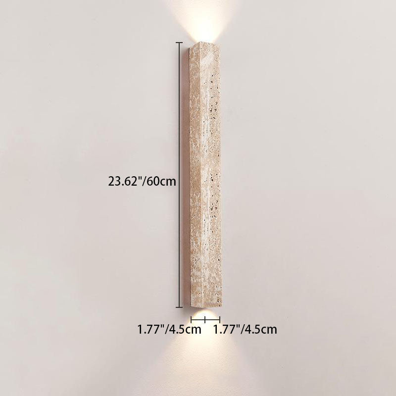 Japanese Long Strip Yellow Travertine Sconce
