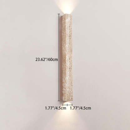 Japanese Long Strip Yellow Travertine Sconce