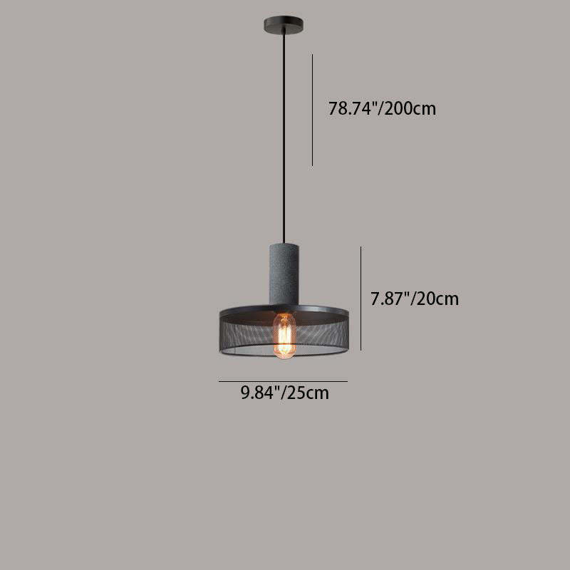 Industrial Tapered Cement Iron Pendant Light