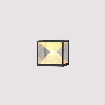 Modern Creative Hourglass Rectangular Acrylic Stainless Steel Outdoor Waterproof Door Post Light