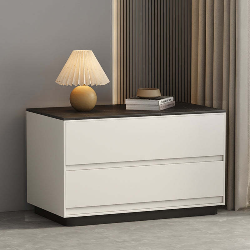 Wood minimalist slab solid nightstands