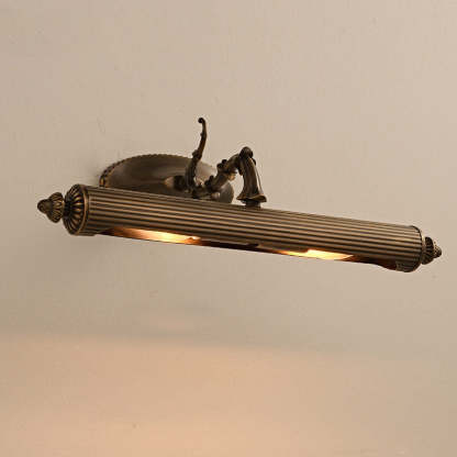 French Antique Copper Cylindrical Vanity Wall Sconce