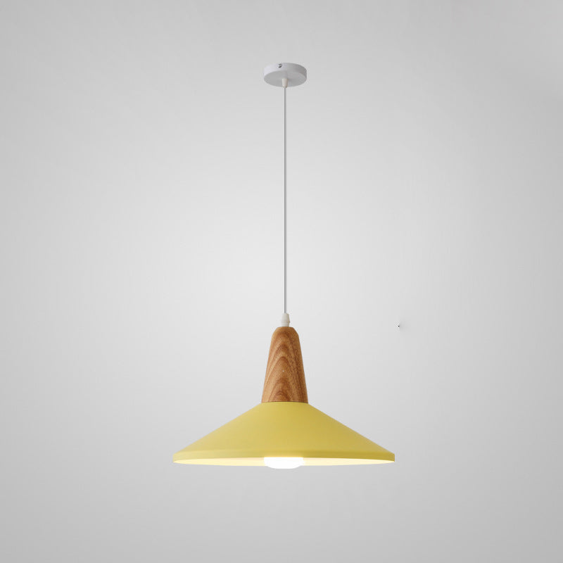 Nordic Macaron Aluminum Wood Pendant Light