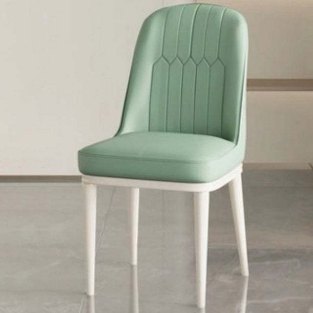 Minimalist PU Leather Steel Dining Chair
