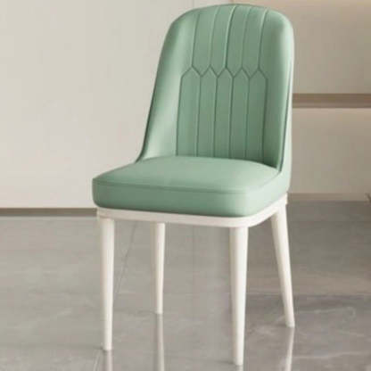 Minimalist PU Leather Steel Dining Chair
