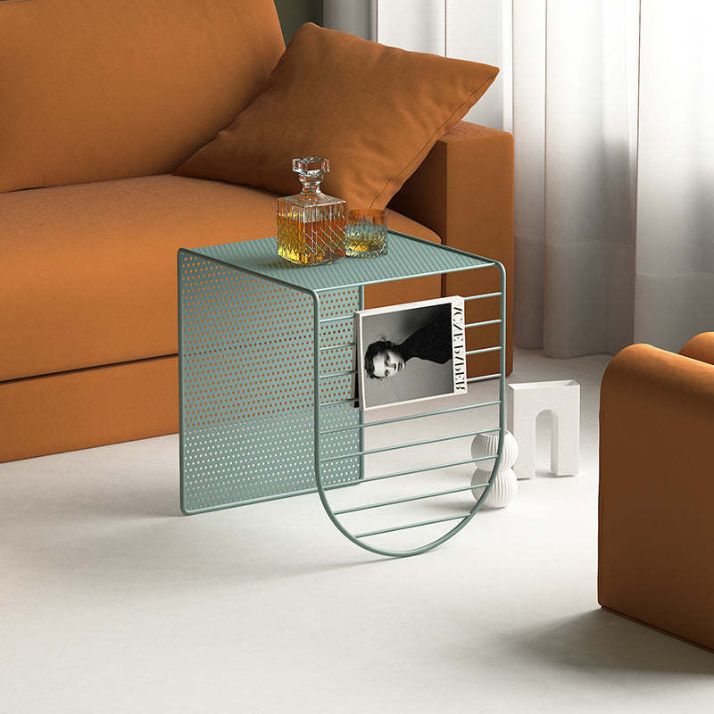 Minimalist Square Iron Panel Coffee Table