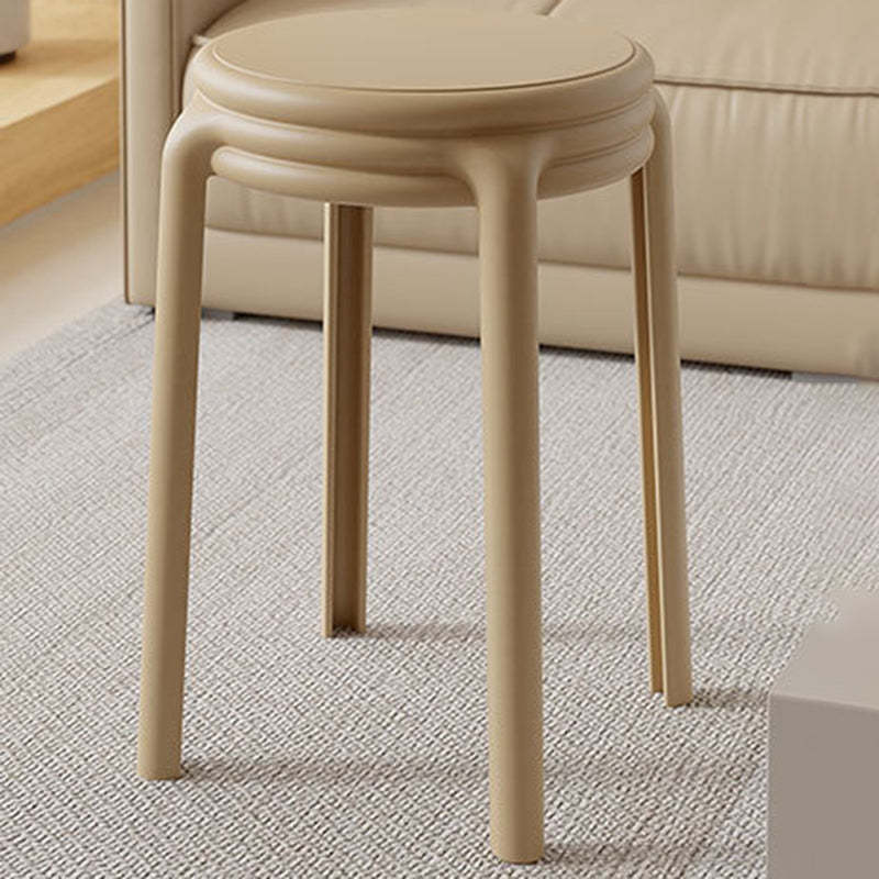Lighom nordic stackable round khaki office chairs