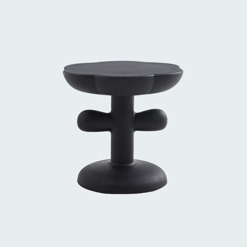 Minimalist floral black acrylic coffee tables