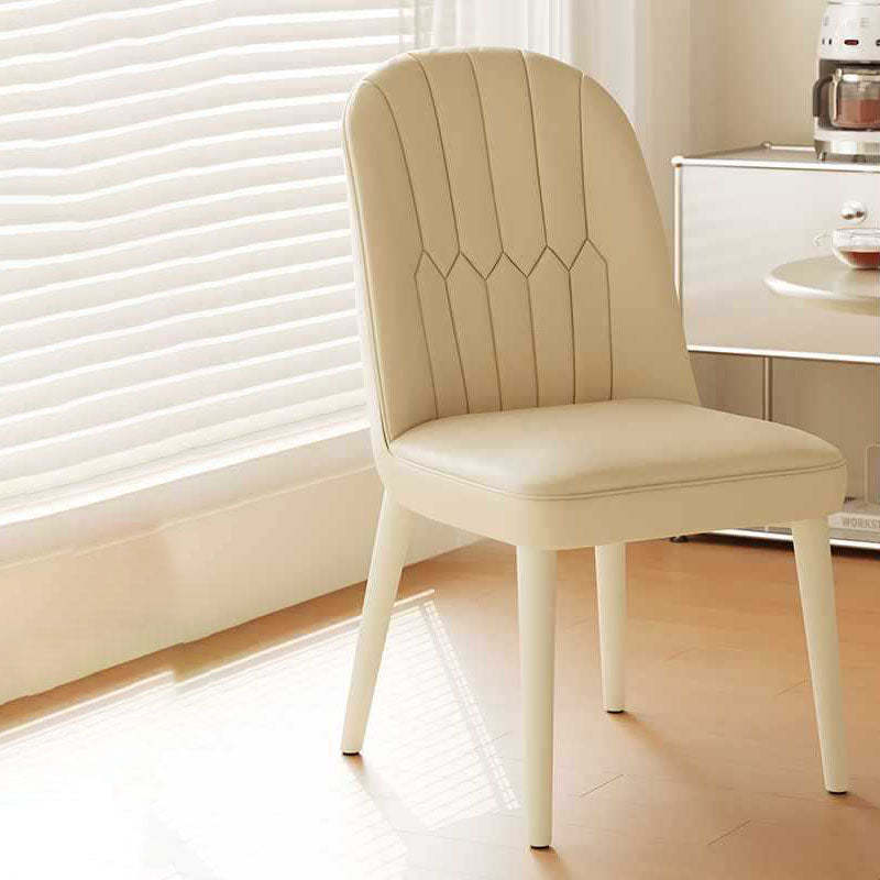 Modern Microfiber Leather Steel Dining Chair