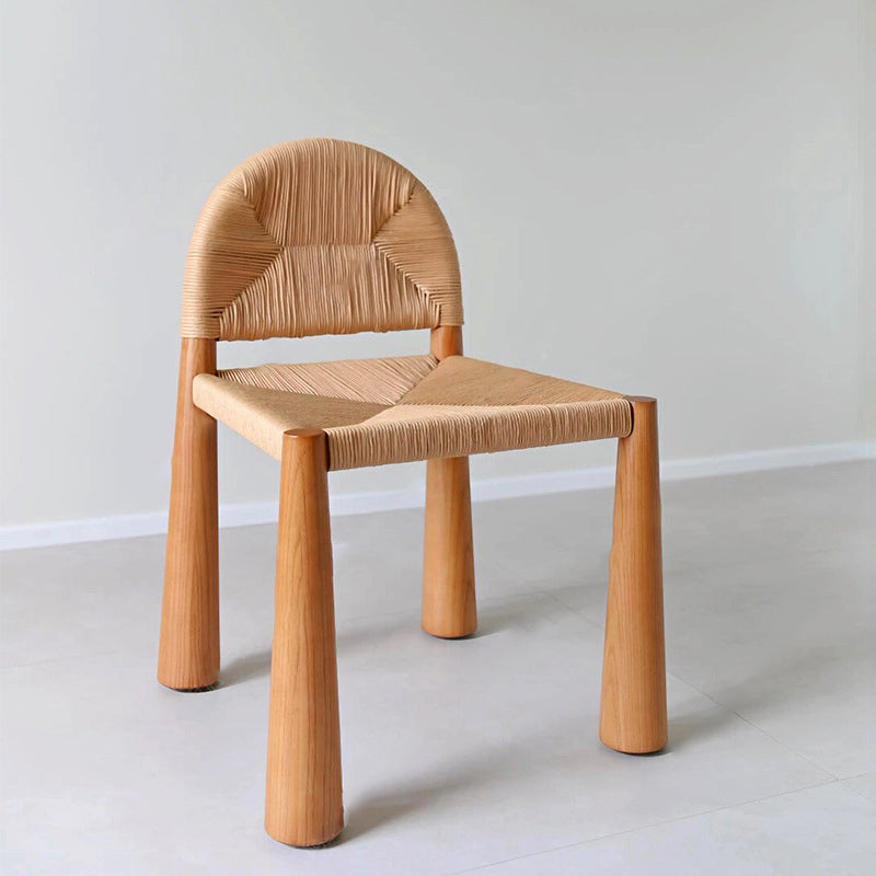Vintage Wood Rattan Chair