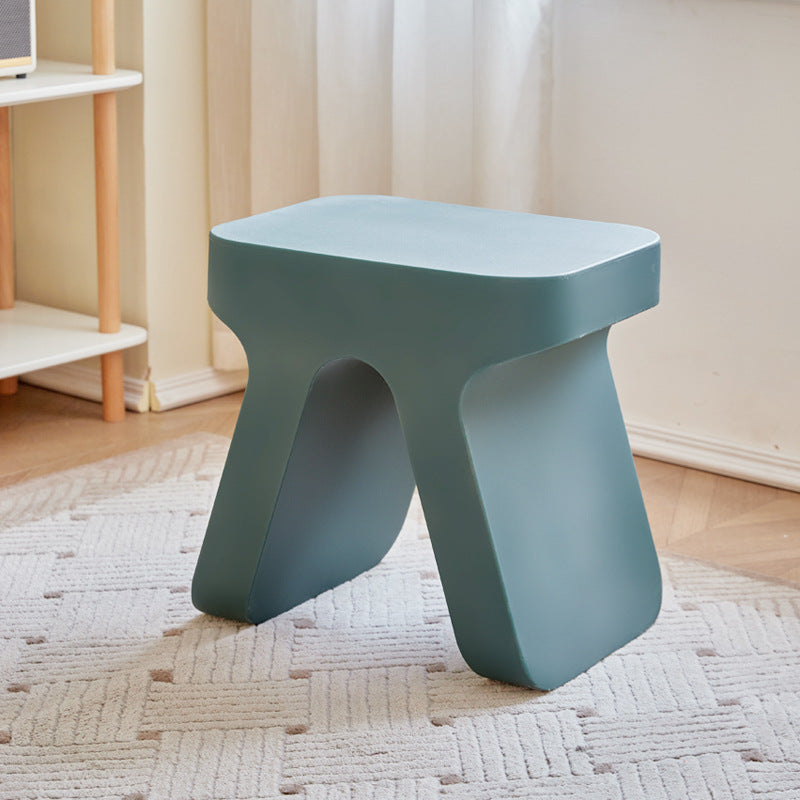 Minimalist Rectangular Plastic Stool