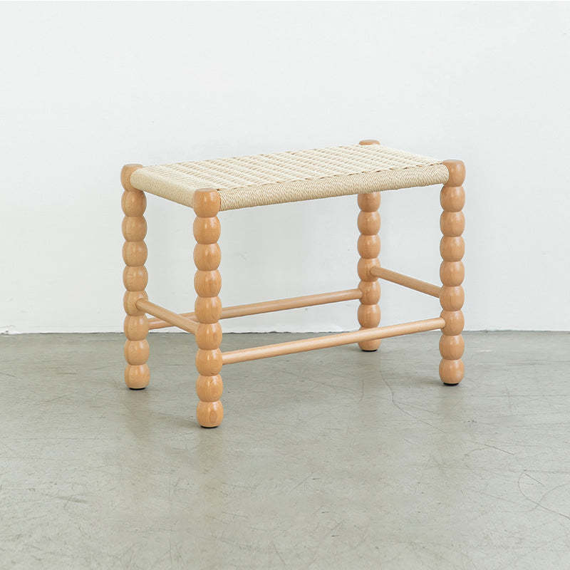 Vintage Gourd Wood Rope Stool