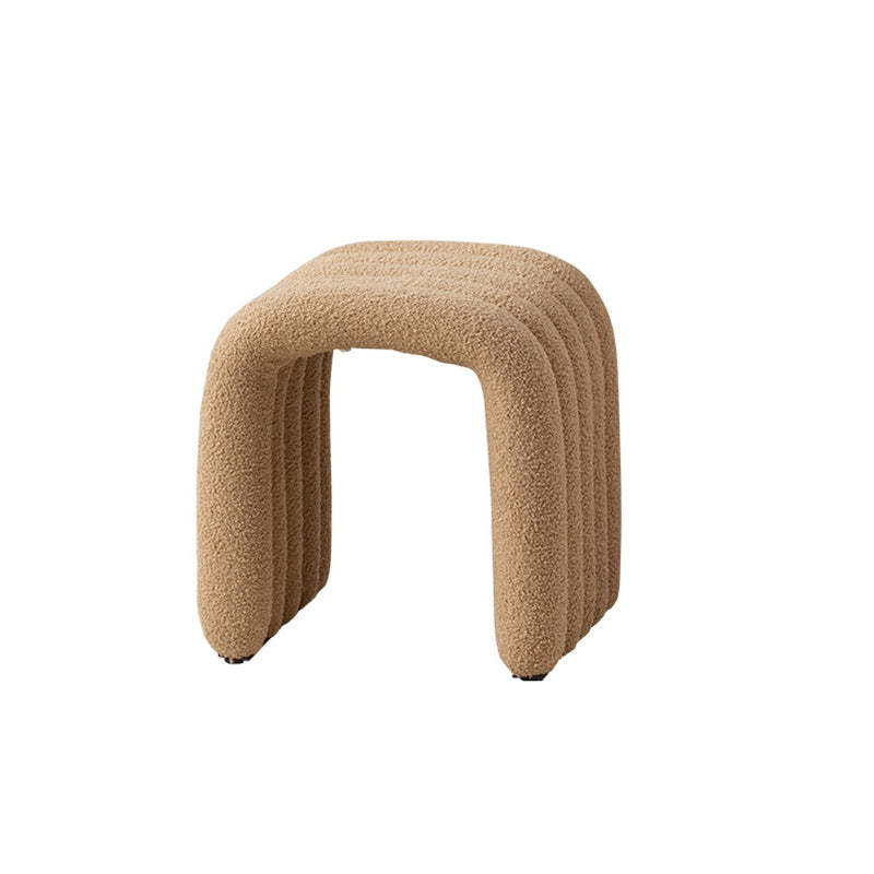 Nordic Arch Steel Boucle Vanity Stool
