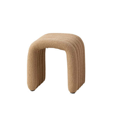 Nordic Arch Steel Boucle Vanity Stool