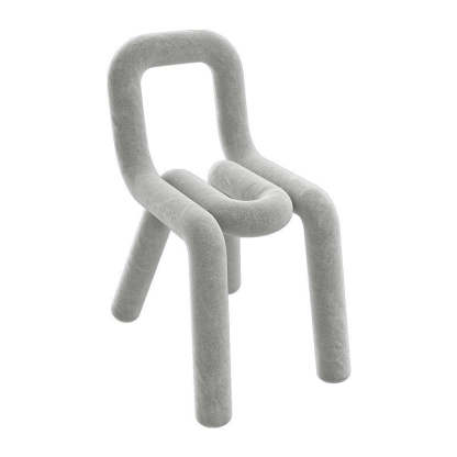 Contemporary Striped Fabric Wood Four-Leg Chair — B / Red