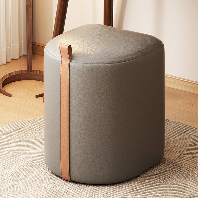 Nordic Leather Cylinder Vanity Stool