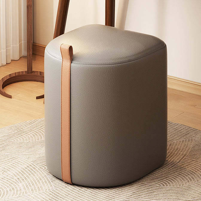 Nordic Leather Cylinder Vanity Stool