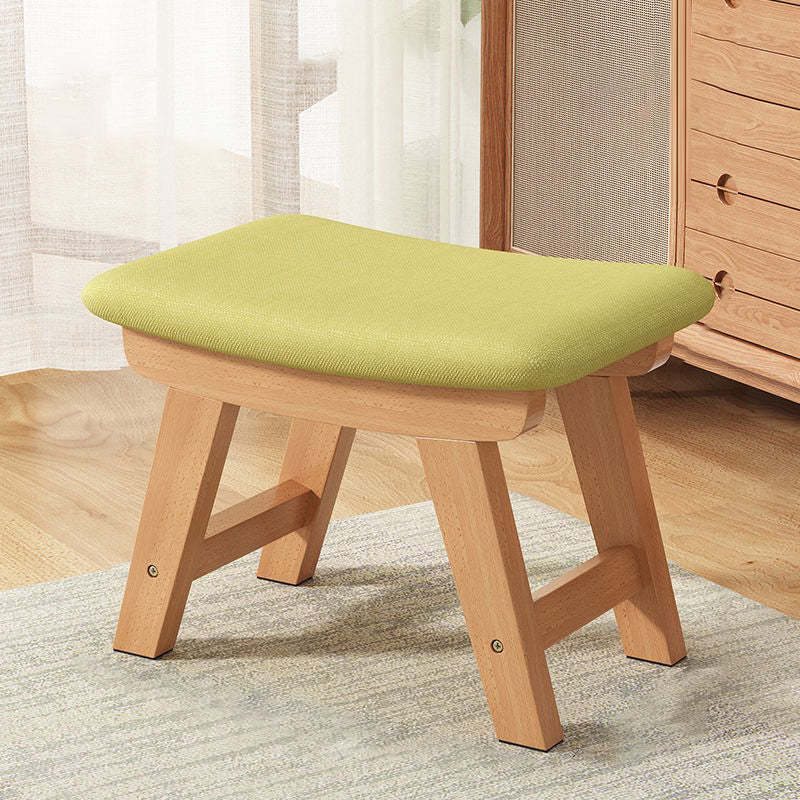Minimalist Wood Cushion Shoe Bench