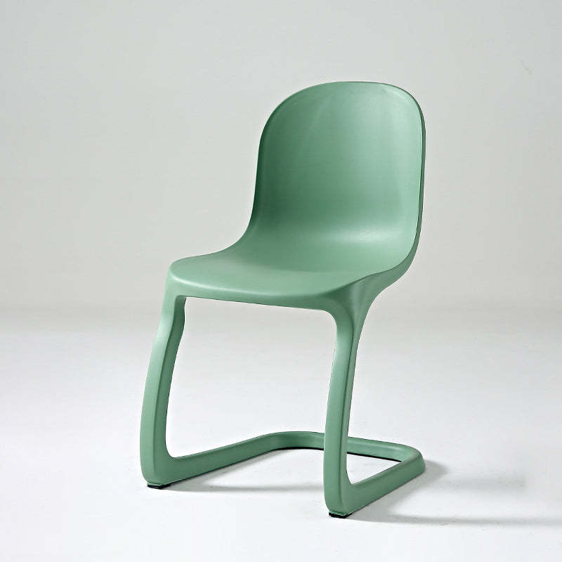 Scandinavian Bow-Frame Plastic Steel Dining Chair
