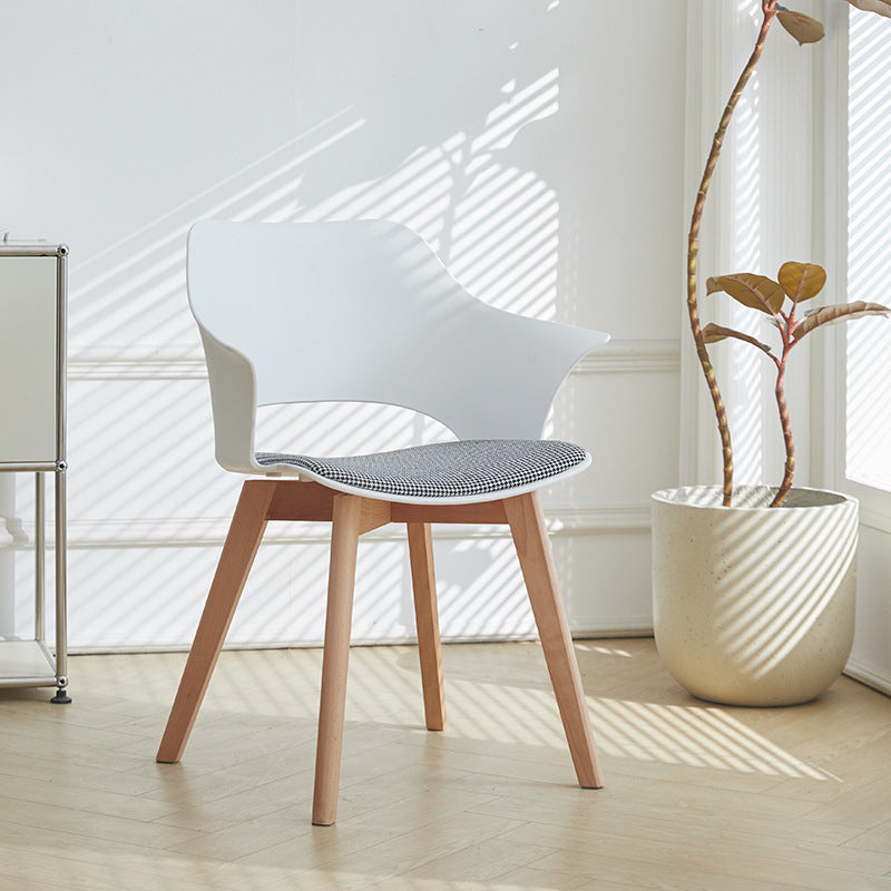 Nordic Trapezoidal Steel Wood Chair
