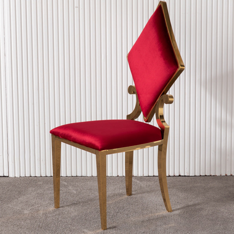 Contemporary Spade Velvet Titanium Dining Chair