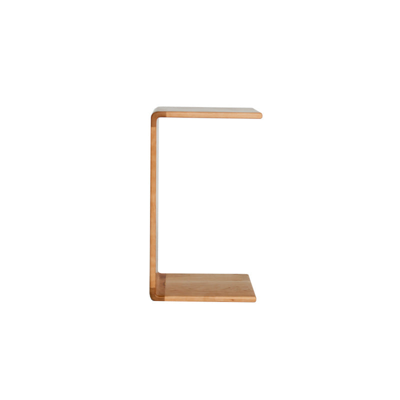 Nordic C-Shaped Walnut End Table