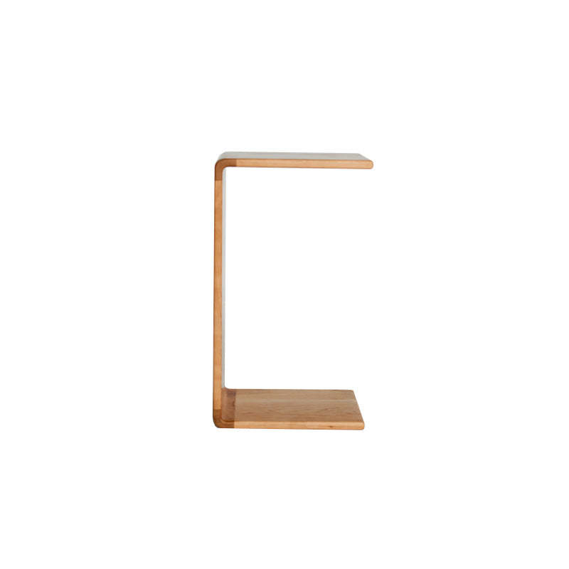 Nordic C-Shaped Walnut End Table