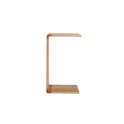 Nordic C-Shaped Walnut End Table
