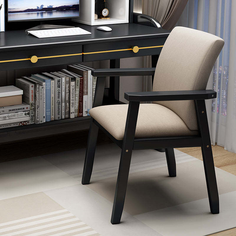 Nordic Fabric Wood Desk Chair — Original Wood