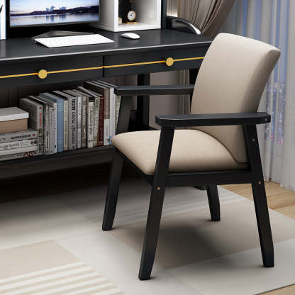 Nordic Fabric Wood Desk Chair — Original Wood
