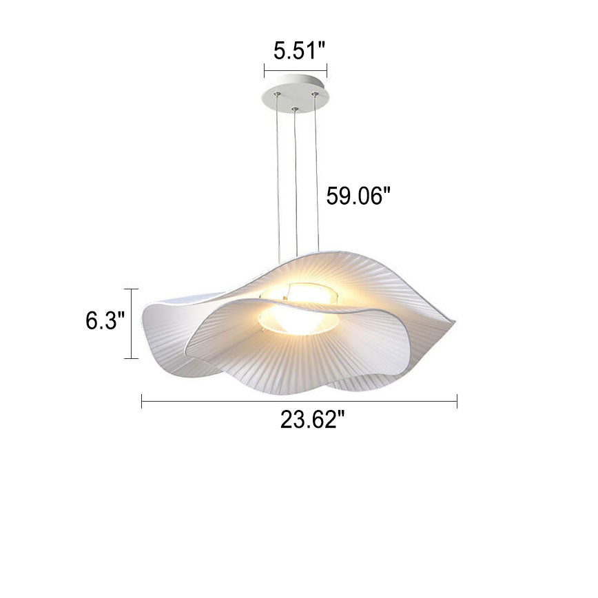 Modern Cloth Lotus Leaf LED Ceiling Light