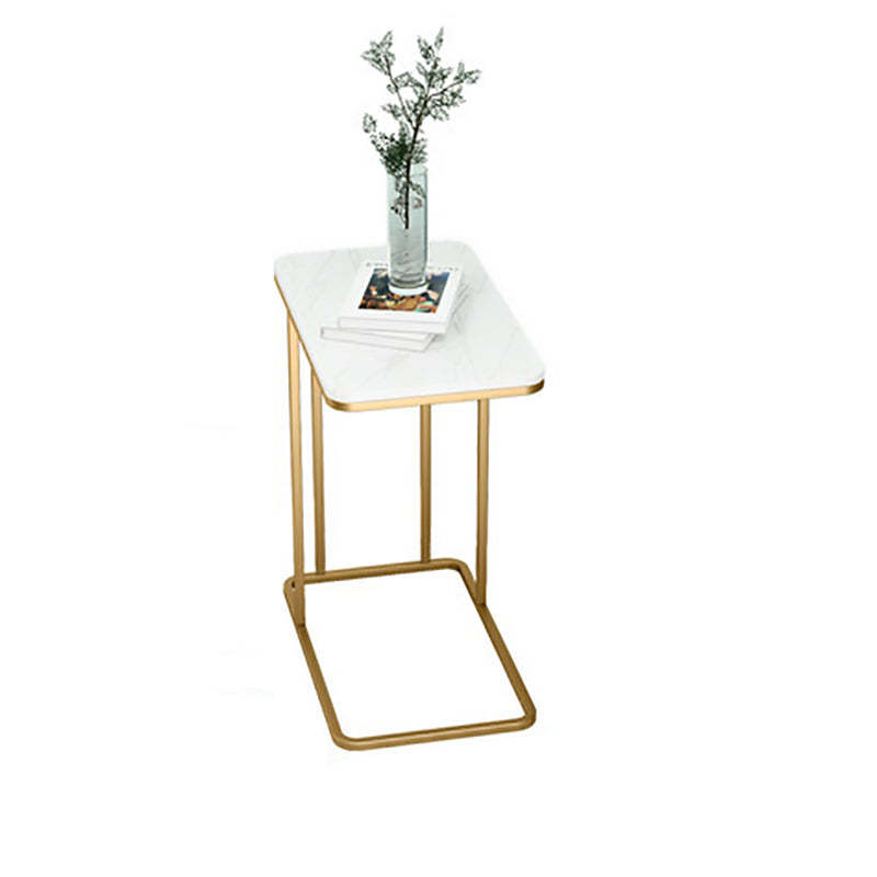 Contemporary Rectangle Marble Top End Table