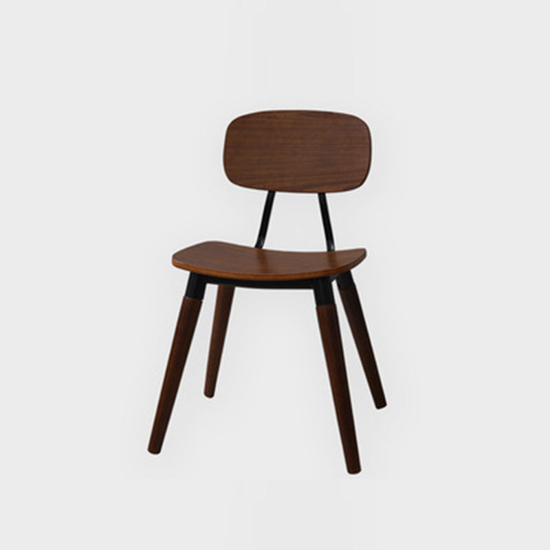 Scandinavian Square Wood Iron Chair