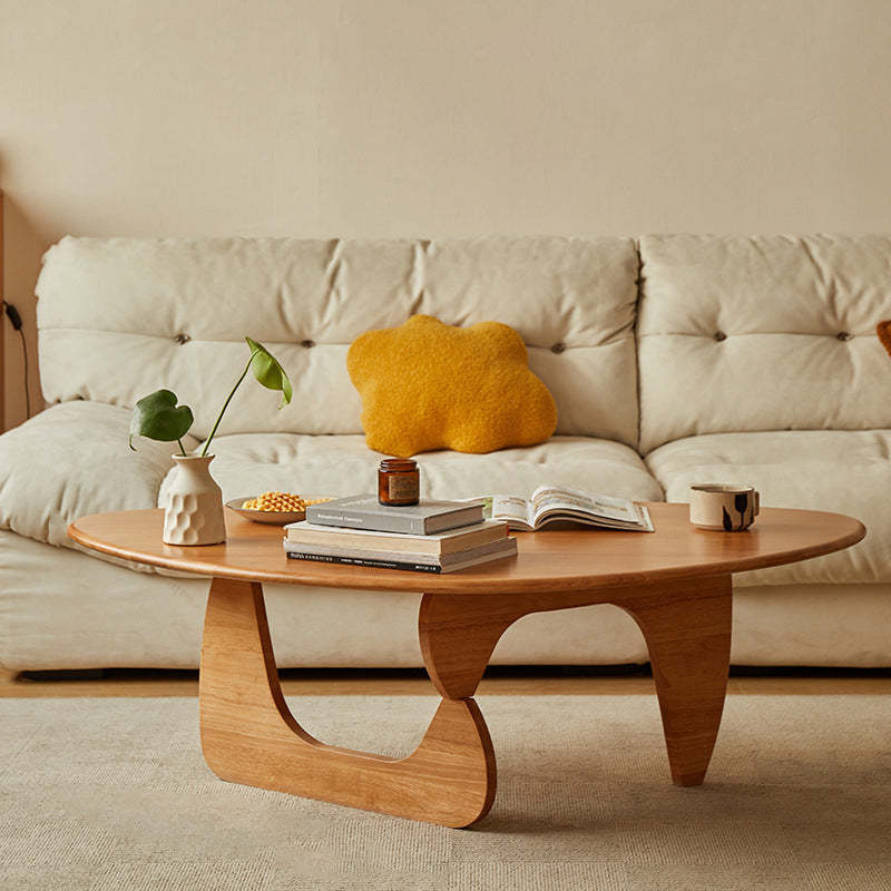 Vintage Triangle Solid Wood Coffee Table