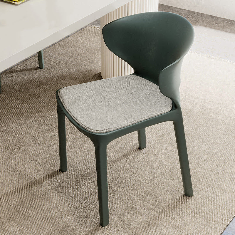 Scandinavian Velvet Ergonomic Stackable Dining Chair — No Cushion / Yellow
