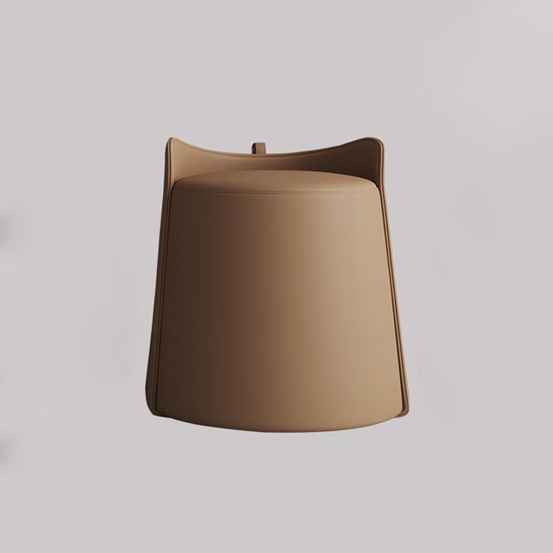 Modern Microfiber Leather Swivel Cylinder Vanity Stool