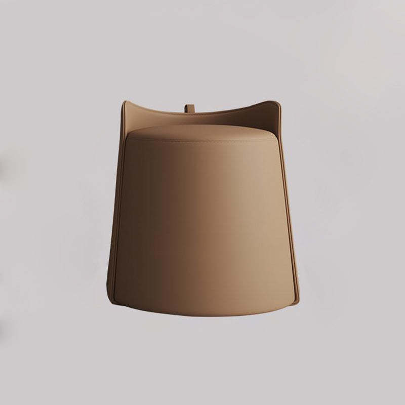 Modern Microfiber Leather Swivel Cylinder Vanity Stool