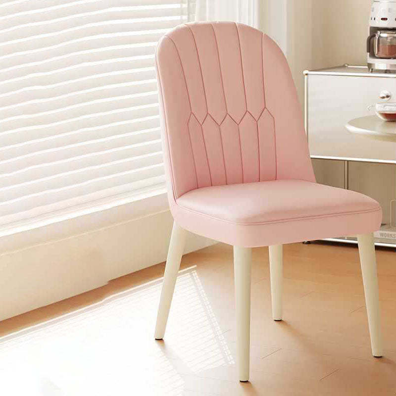 Modern Microfiber Leather Steel Dining Chair