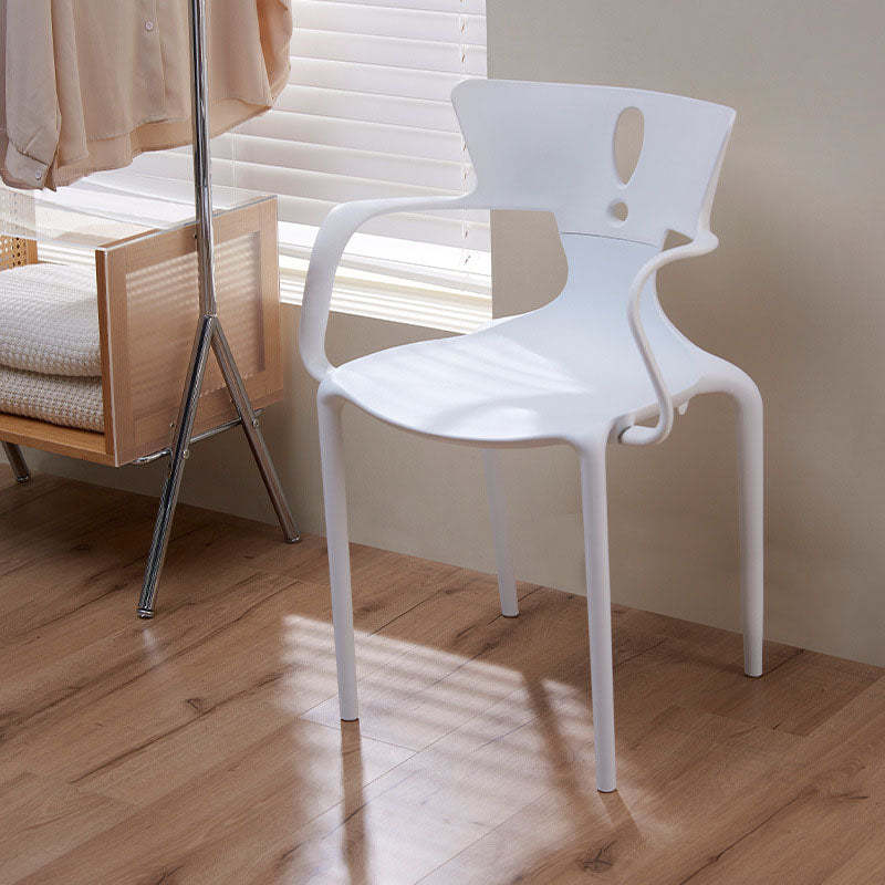 Scandinavian Exclamation Dining Chair — Yellow & White