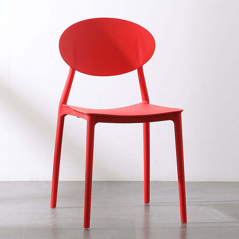 Nordic Square Plastic Chair — Blue