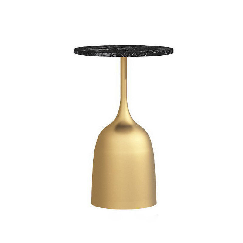 Scandinavian Metal Iron Marble End Table