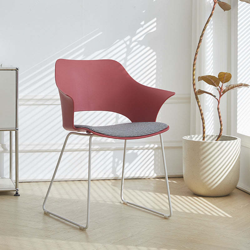 Nordic Trapezoidal Steel Wood Chair