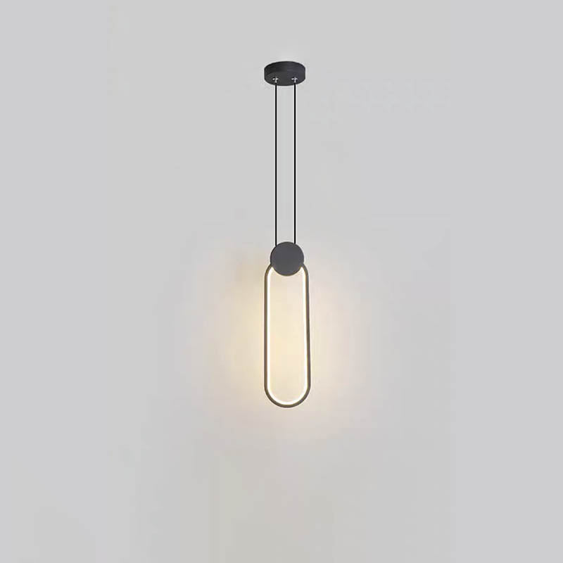 Minimalist Iron Silicone Geometric Round LED Pendant Light